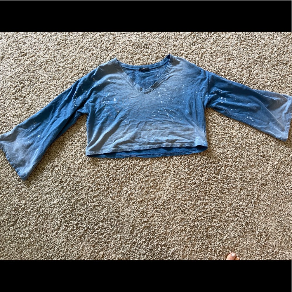 Cropped tye dye sweatshirt